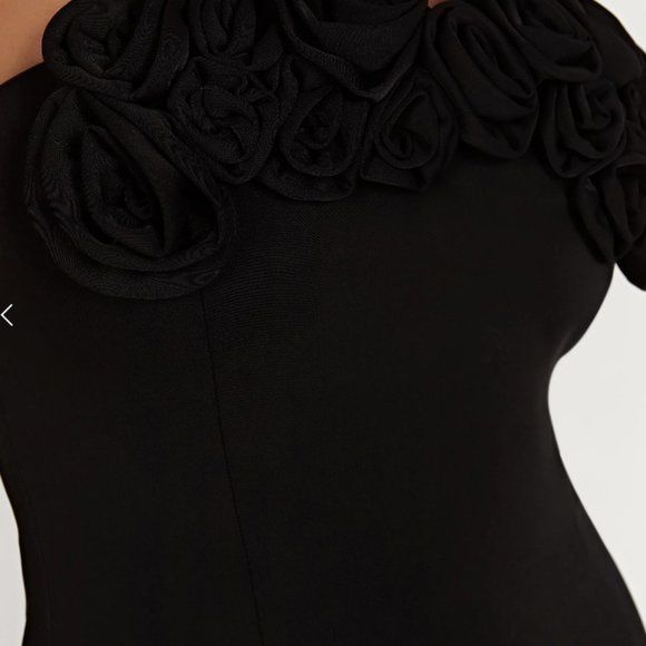 Meshki Rose Mini Dress - Black Small - Picture 2 of 7